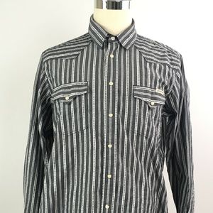 Lucky Brand Striped Pearl Snap Large